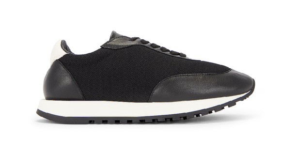 NEW with BOX - The Row Owen Sneaker, Size 6, Black Leather and Mesh - Picture 3 of 8